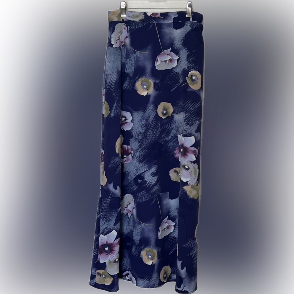 Vintage Purple and White Maxi Skirt